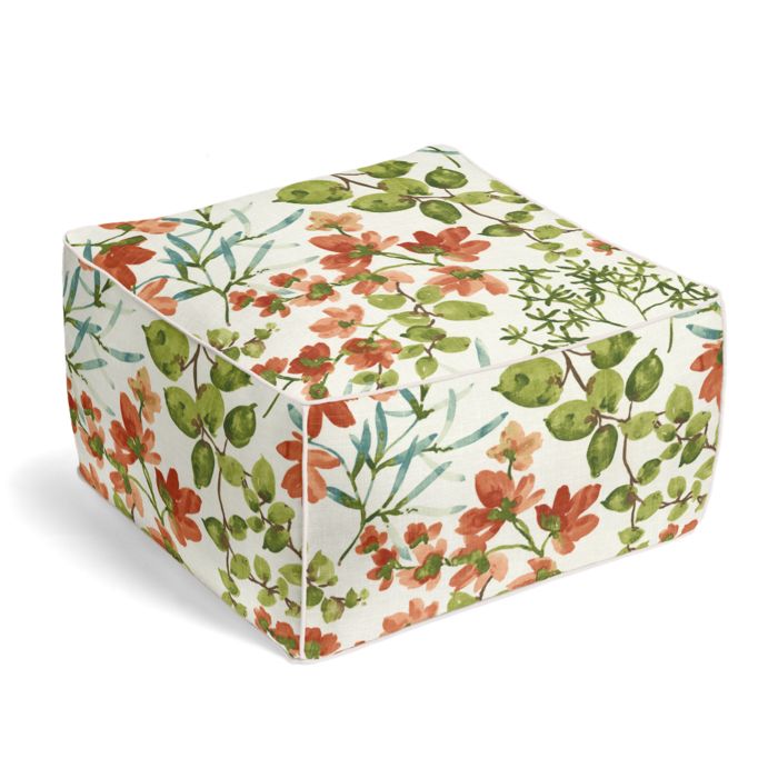 Square Pouf in Awash In The Park - Amber
