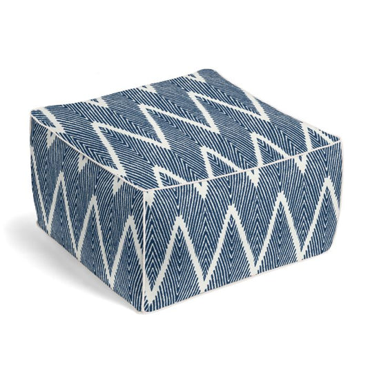 Square Pouf in Bali - Denim