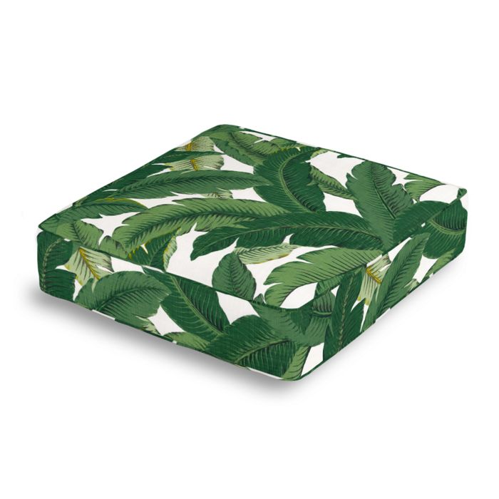 Box Floor Pillow in Be Leaf It - Palm