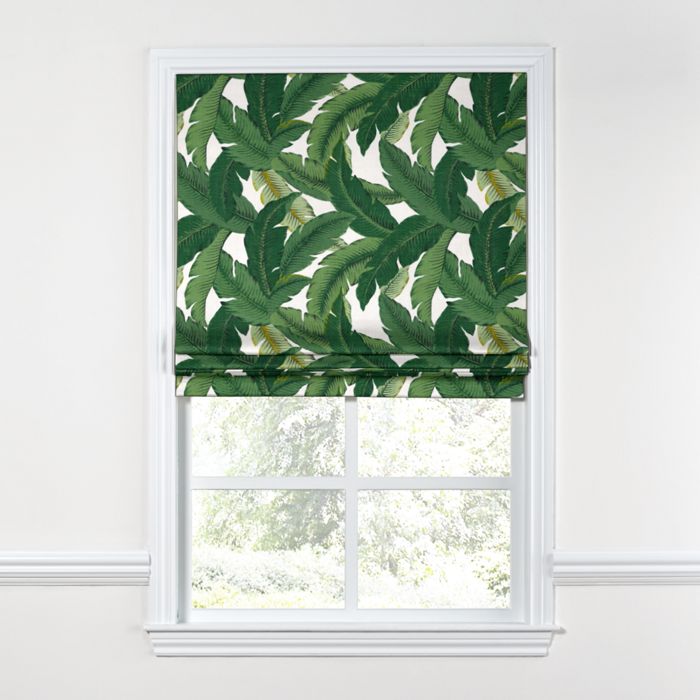 Flat Roman Shade in Be Leaf It - Palm