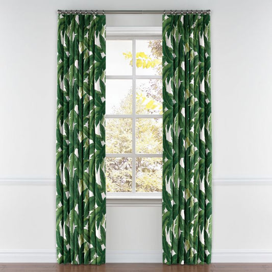 Pinch Pleat Drapery in Be Leaf It - Palm