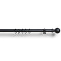 Custom Cut Drapery Hardware in Black With Luna Finial