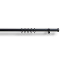 Custom Adjustable Drapery Hardware in Black With Halo Finial