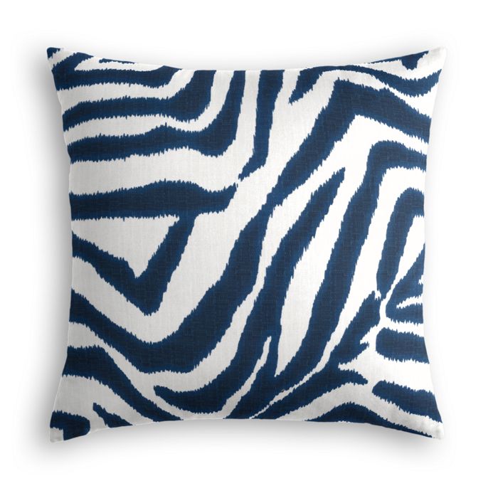 Throw Pillow in Zebra Ikat - Marina