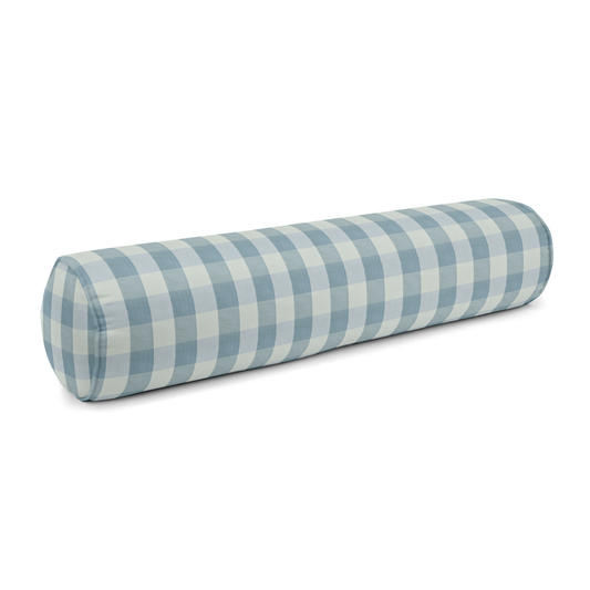 Bolster Pillow in Foxy Plaid - Harbor