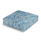 Box Floor Pillow in Rope Walk - Persian Blue
