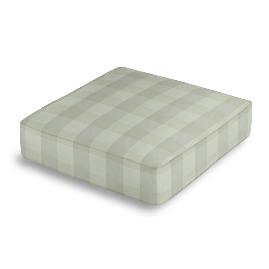 Box Floor Pillow in Foxy Plaid - Dune