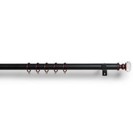 Custom Adjustable Drapery Hardware in Bronze With Euro Finial