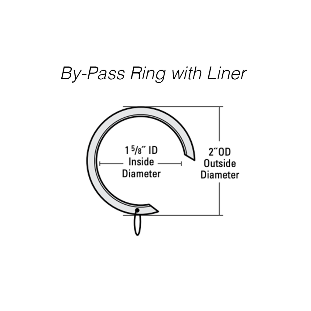Newport Bypass Drapery Rings, with Liner – Loom Decor