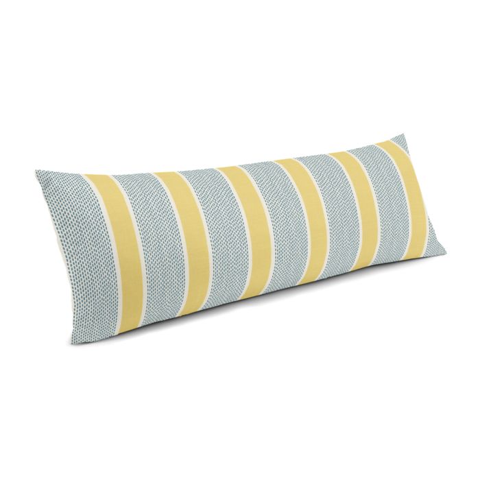 Large Lumbar Pillow in Chantilly Stripe - Custard