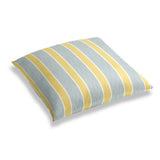 Simple Floor Pillow in Chantilly Stripe - Custard