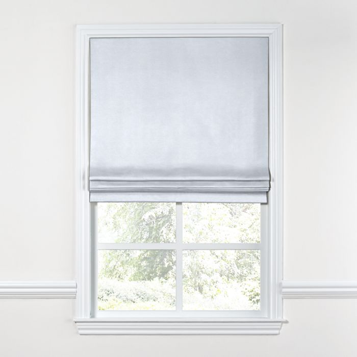 Flat Roman Shade in Classic Linen - Bermuda