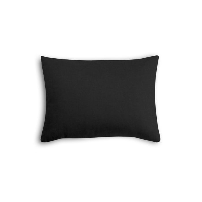 Boudoir Pillow in Classic Linen - Black