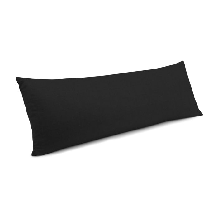 Large Lumbar Pillow in Classic Linen - Black