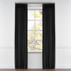 Pinch Pleat Drapery in Classic Linen - Black