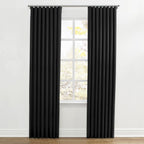 Ripplefold Drapery in Classic Linen - Black