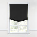 Relaxed Roman Shade in Classic Linen - Black