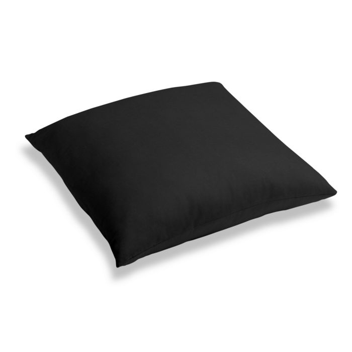 Simple Floor Pillow in Classic Linen - Black