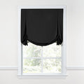 Tulip Roman Shade in Classic Linen - Black