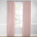 Euro Pleat Drapery in Classic Linen - Blush