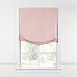Relaxed Roman Shade in Classic Linen - Blush