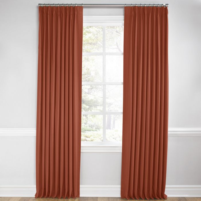 Euro Pleat Drapery in Classic Linen - Canyon
