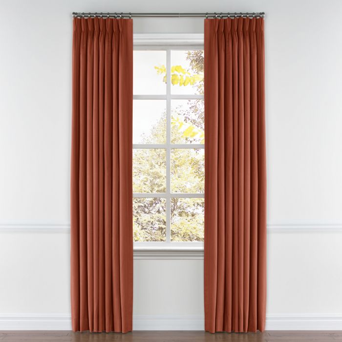 Pinch Pleat Drapery in Classic Linen - Canyon