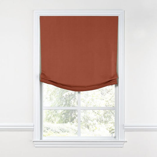 Relaxed Roman Shade in Classic Linen - Canyon