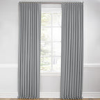Euro Pleat Drapery in Classic Linen - Cement