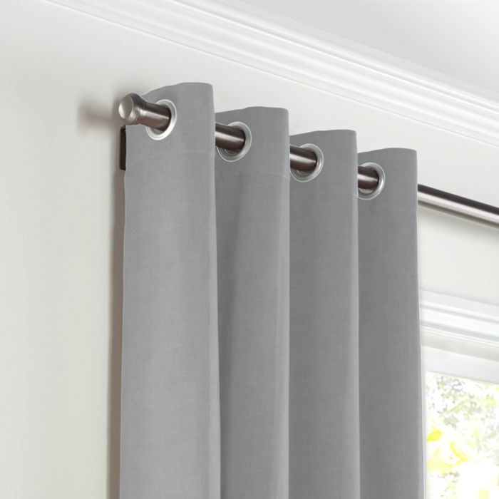 Grommet Drapery in Classic Linen - Cement
