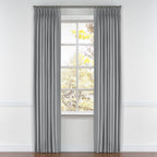 Pinch Pleat Drapery in Classic Linen - Cement