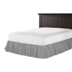 Ruffle Bedskirt in Classic Linen - Cement