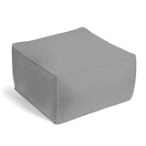 Square Pouf in Classic Linen - Cement