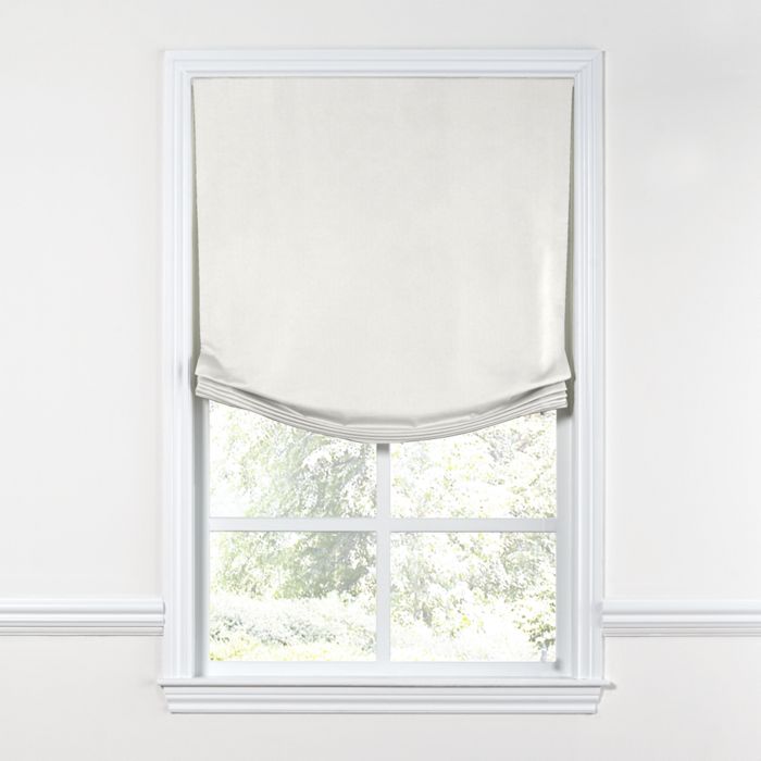 Relaxed Roman Shade in Classic Linen - Cloud