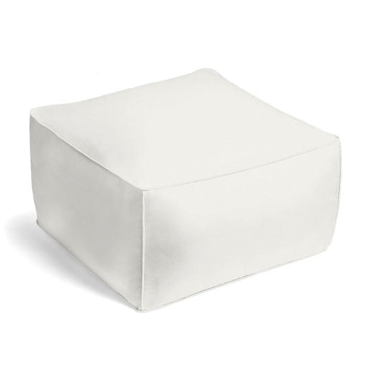 Square Pouf in Classic Linen - Cloud