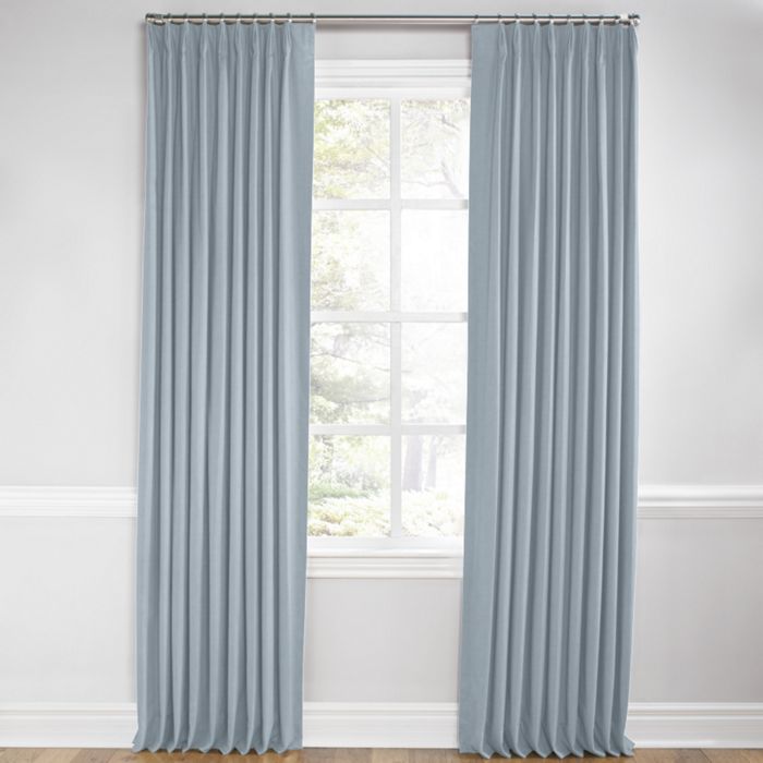 Euro Pleat Drapery in Classic Linen - Storm