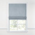 Flat Roman Shade in Classic Linen - Storm