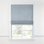 Flat Roman Shade in Classic Linen - Storm
