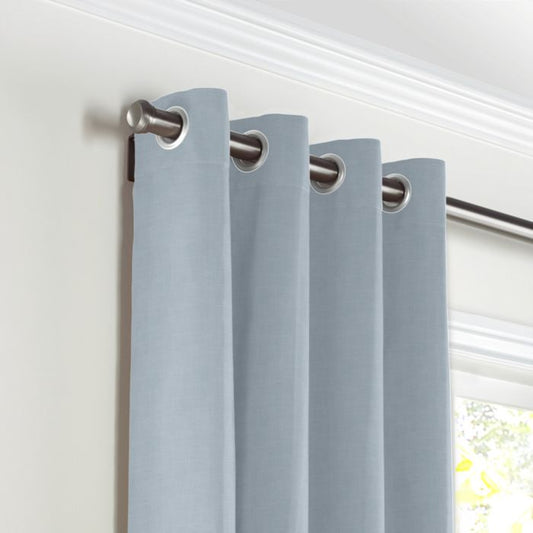Grommet Drapery in Classic Linen - Storm