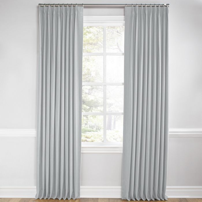 Euro Pleat Drapery in Classic Linen - Grey