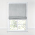 Flat Roman Shade in Classic Linen - Gray