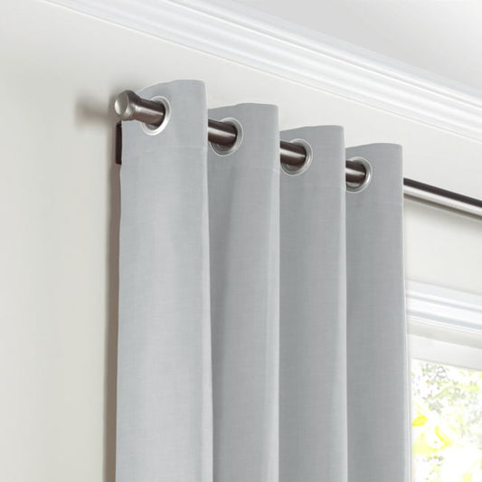Grommet Drapery in Classic Linen - Grey