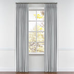 Pinch Pleat Drapery in Classic Linen - Grey