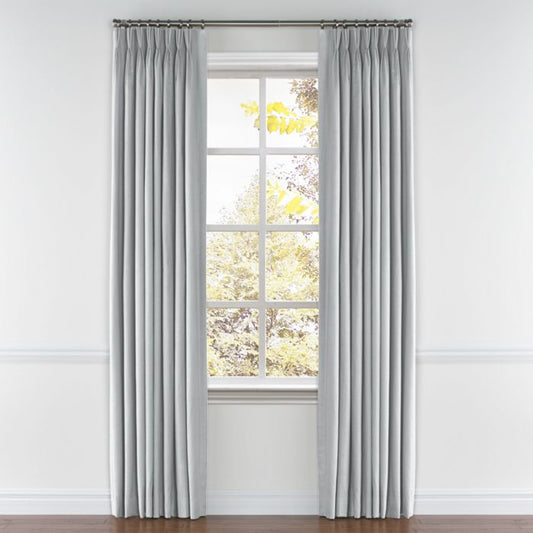 Pinch Pleat Drapery in Classic Linen - Grey