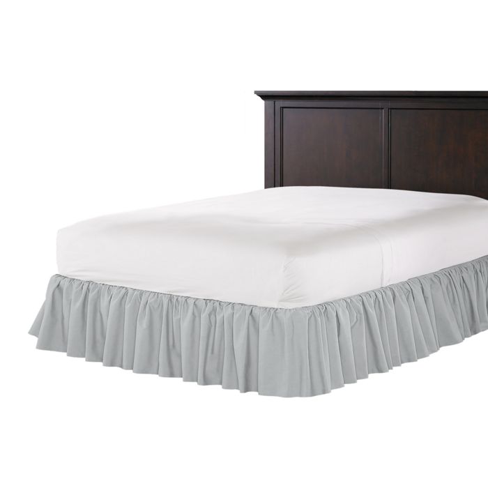 Ruffle Bedskirt in Classic Linen - Grey