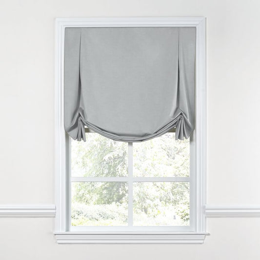 Tulip Roman Shade in Classic Linen - Grey