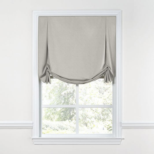 Tulip Roman Shade in Classic Linen - Heathered Dove