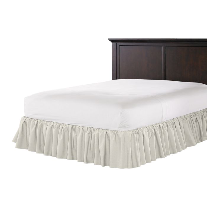 Ruffle Bedskirt in Classic Linen - Heathered Flax