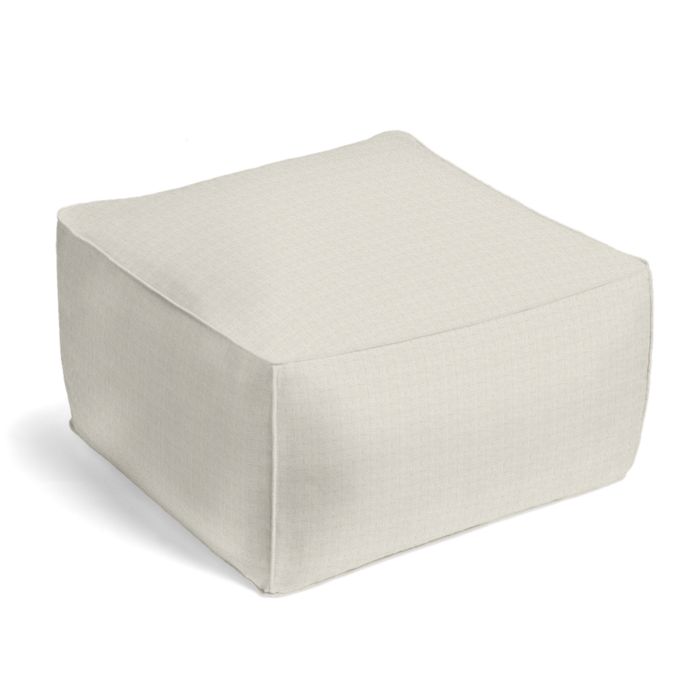 Square Pouf in Classic Linen - Heathered Flax