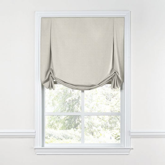 Tulip Roman Shade in Classic Linen - Heathered Flax